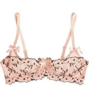 Agent Provocateur Kaity Balconette Bra Blush pink and black unlined 32D